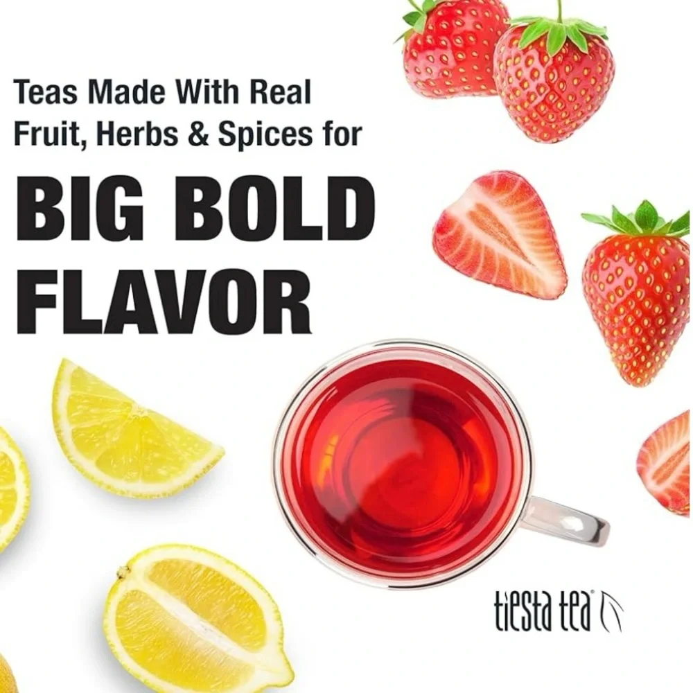 Tiesta Tea Strawberry Lemonade Loose Leaf IMMUNITY Non Caffeinated Hot/Cold 4 Oz